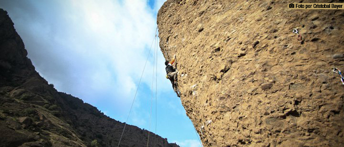 El Cubo sector favorito de escalada en Las Chilcas foto de cristobal Bayer
