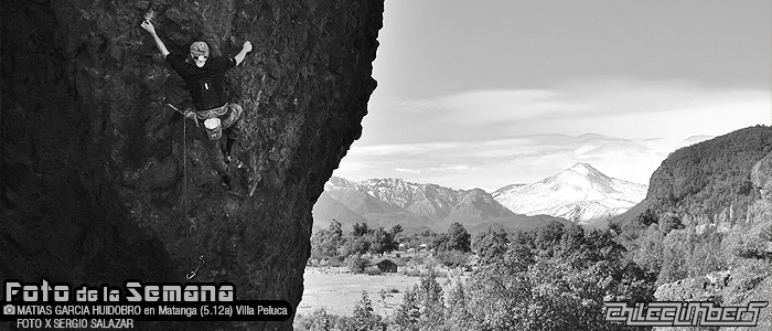 foto de a semana - Sergio Salazar- Matias Garcia Huidobro escalando en Villa Peluca