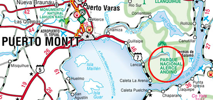 Mapa Cómo llegar sector Metri Puerto Montt