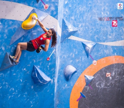 » A fuego en Ibarra»: Ronny Escobar y Alejandra Contreras pasan a la final de Boulder.